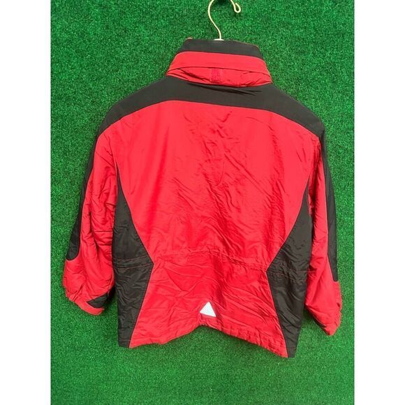 LL Bean Kids Youth Boys Jacket Coat Large Red Insulated Full Zip & Snaps Hooded - Picture 2 of 8